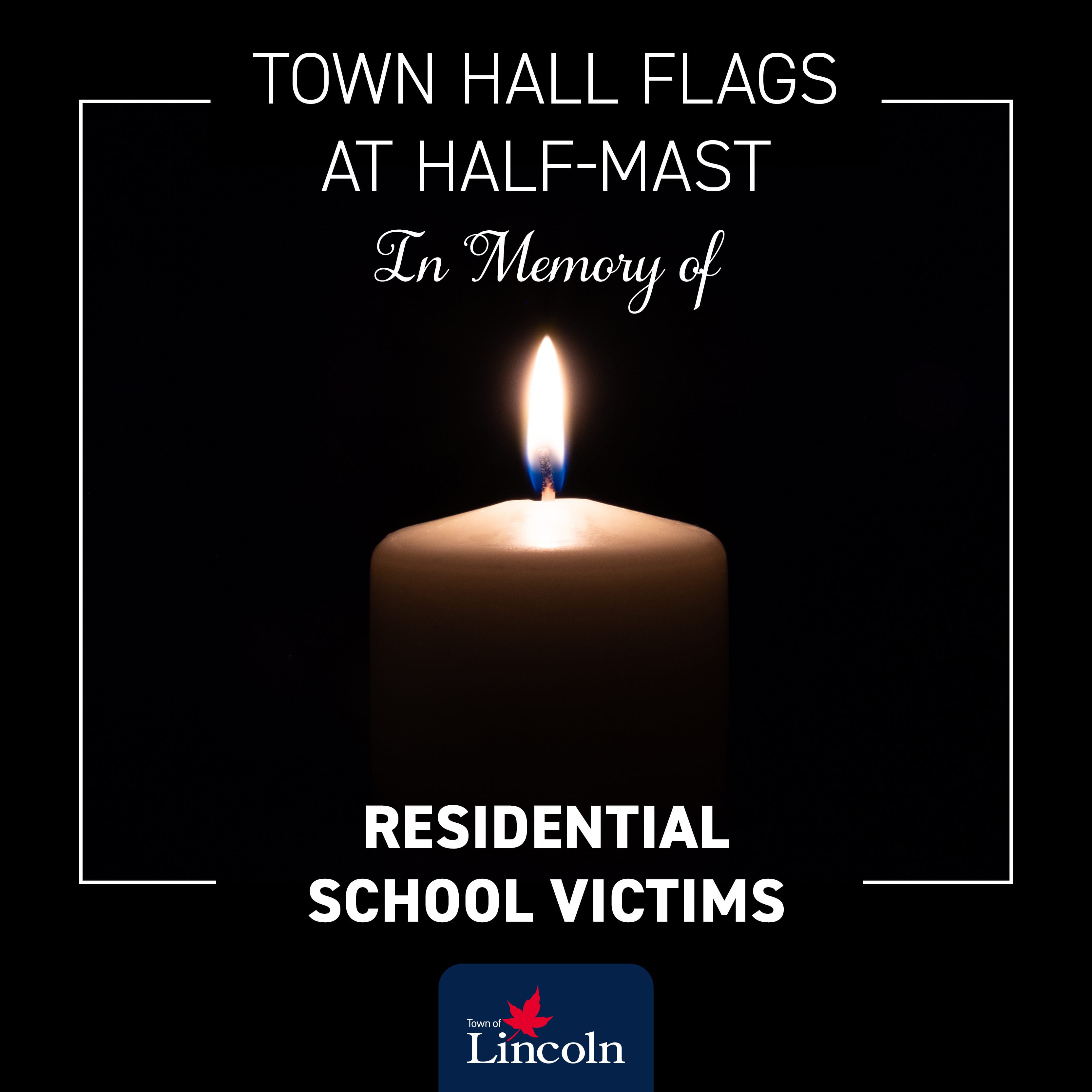 Candle recognizing victims of residential schools