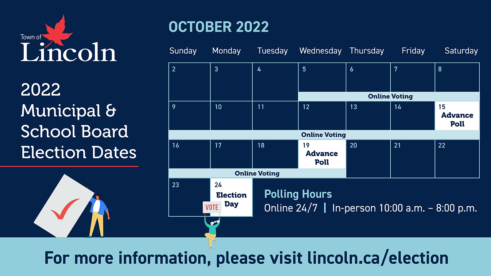 2022 Municipal & School Board Election Dates calendar