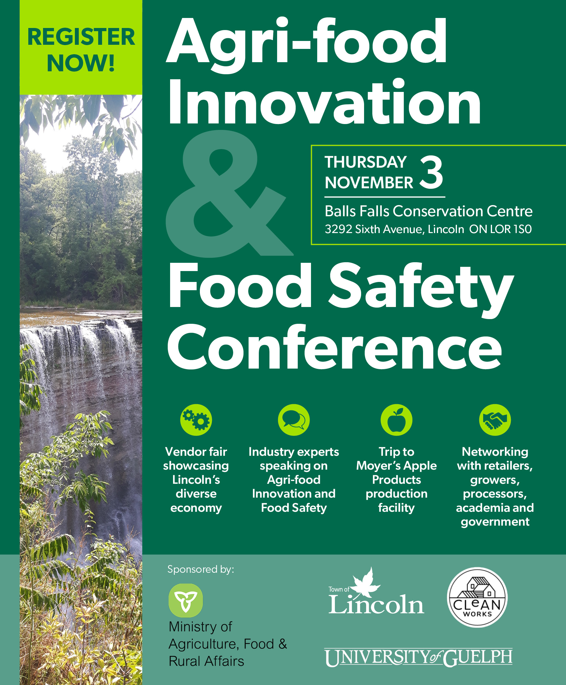 Agri-food Innovation & Food Safety Conference flyer