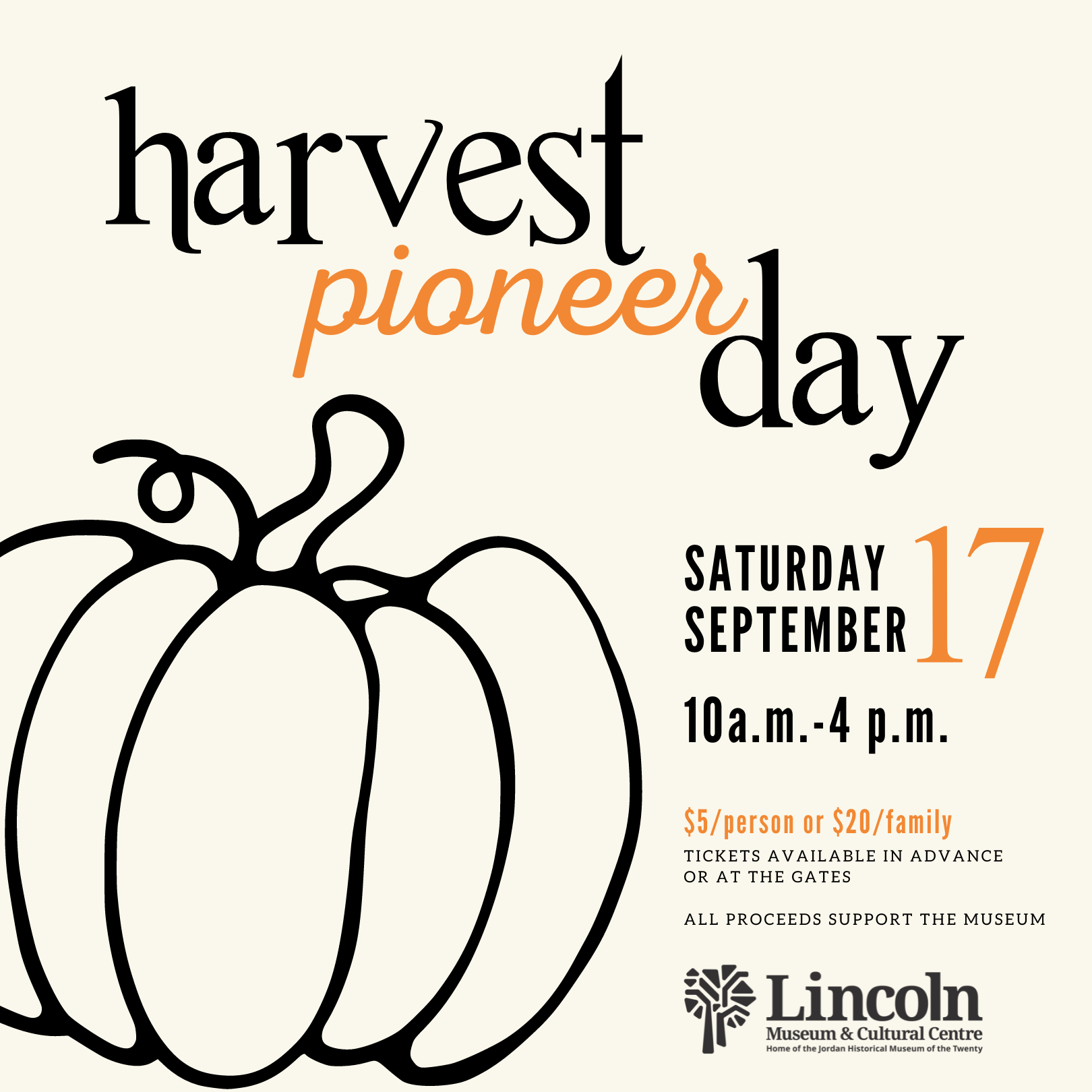 Harvest Pioneer Day flyer