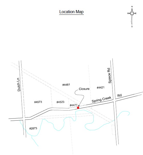 Spring Creek Closure Map