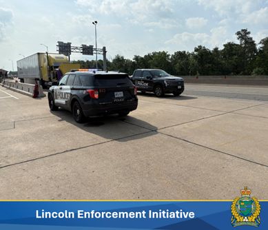 Vehicles at Vineland inspection station