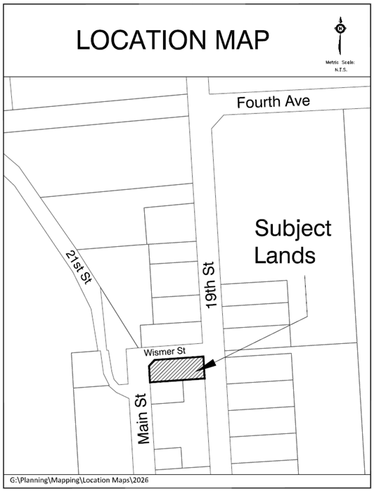Map showing property location of 3865 Wismer St in Jordan, within the Town of Lincoln