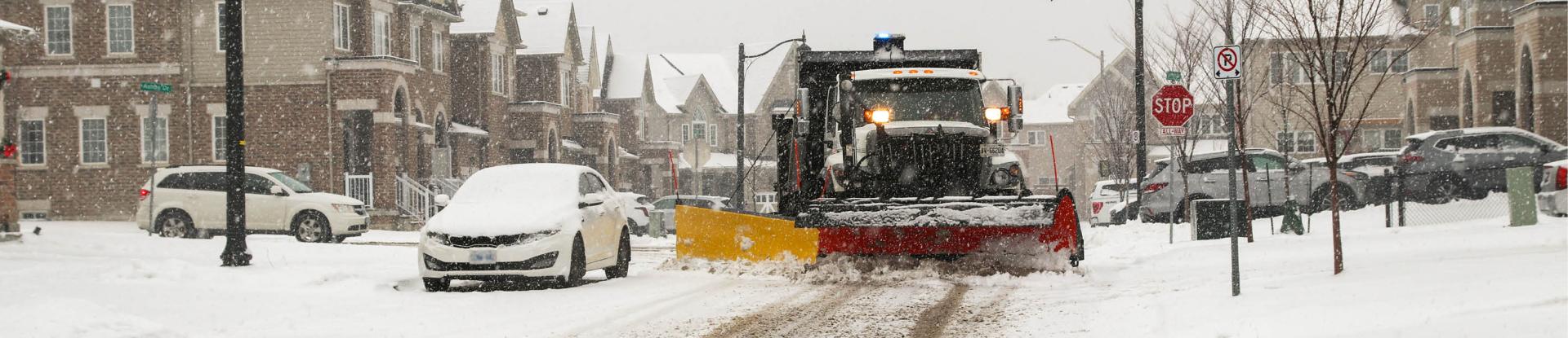 Snow plow on Lincoln road