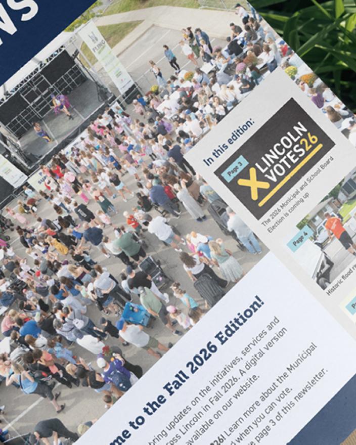 Person looking at newsletter