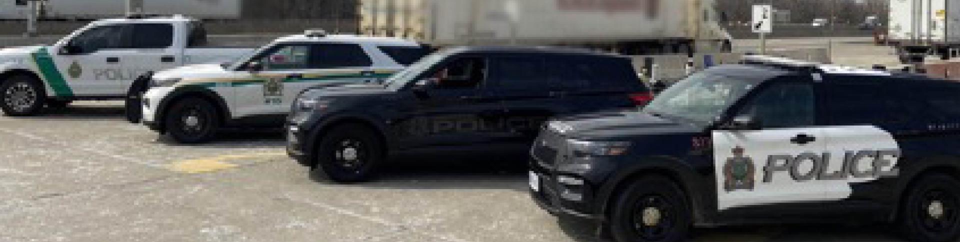 Police Cruisers at the Vineland Truck Stop