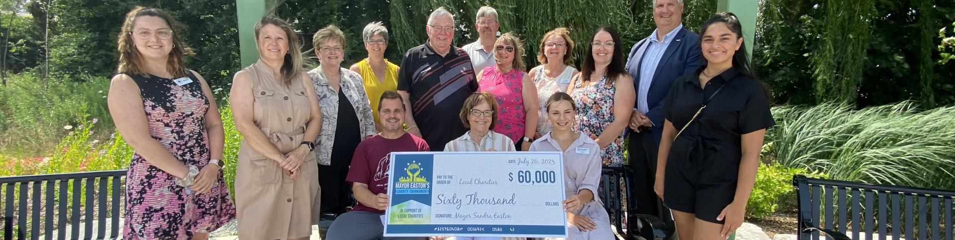 Mayor's Golf Tournament 2023 Cheque Presentation