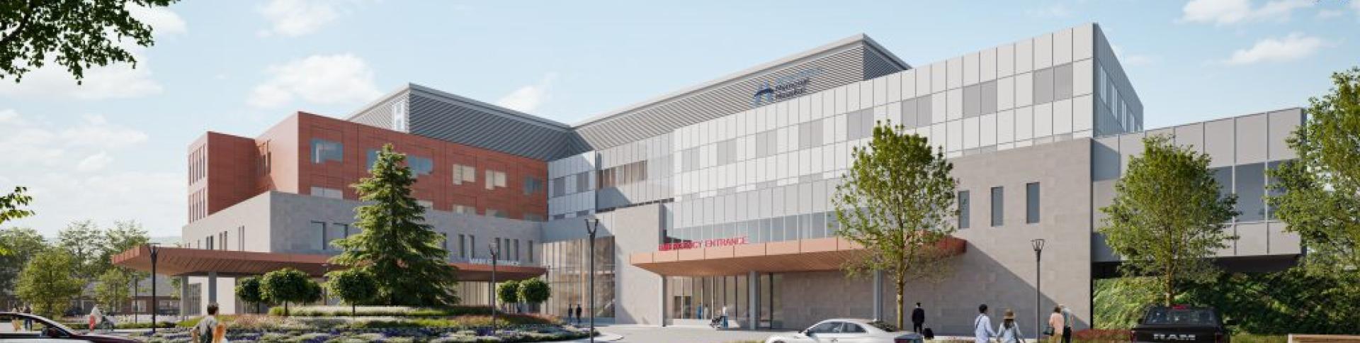 Rendering of new hospital for west Niagara