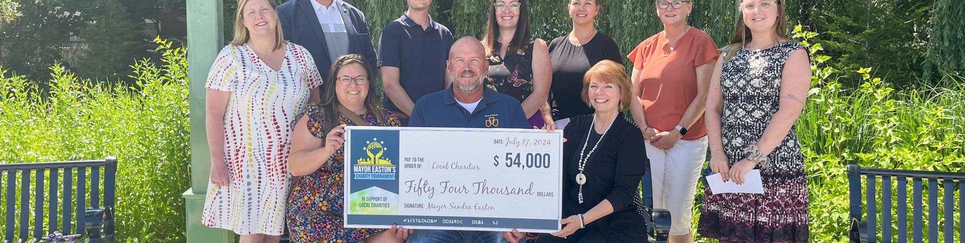 Mayor Easton's Charity Golf Tournament Cheque Presentation