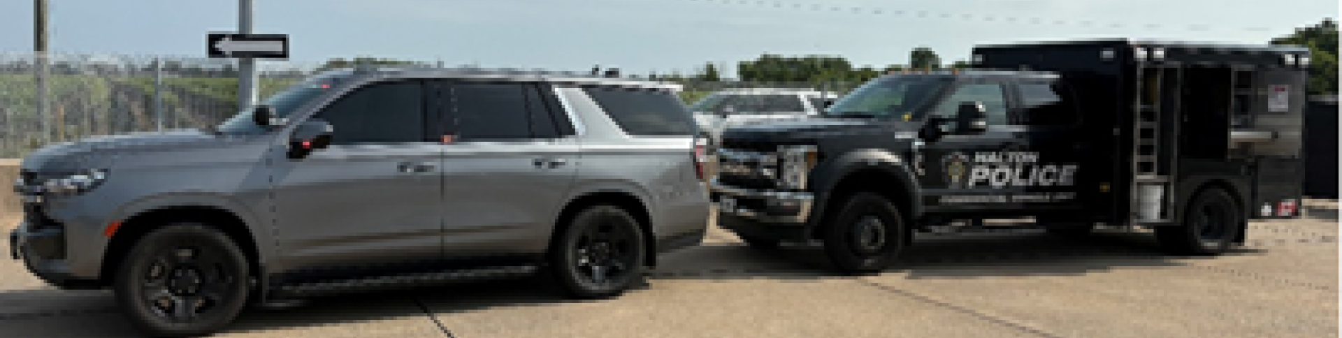 Small SUV being inspected by police
