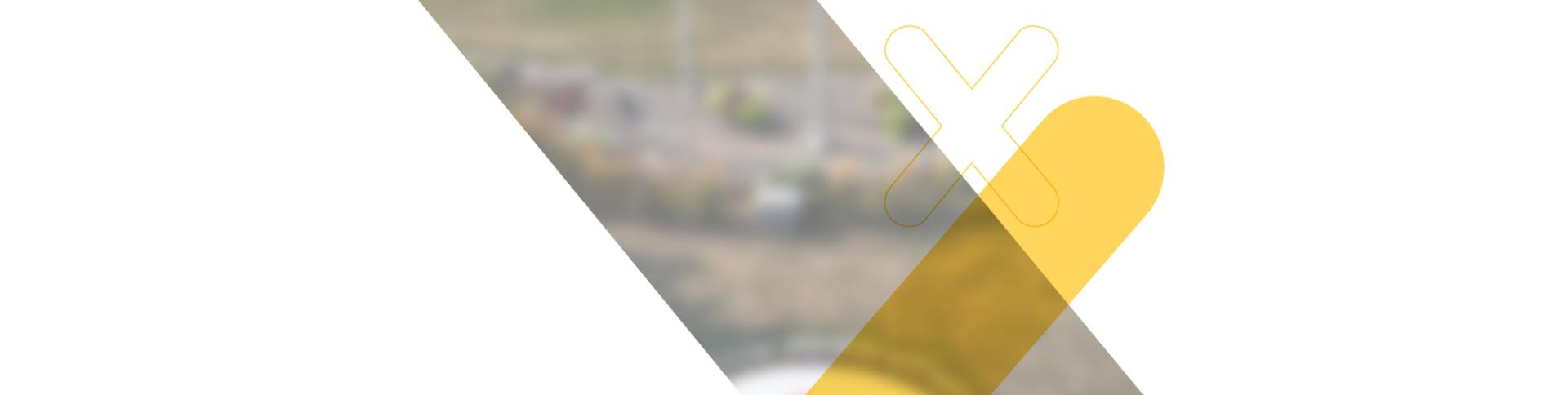 Graphic of voting marks and a blurred background.