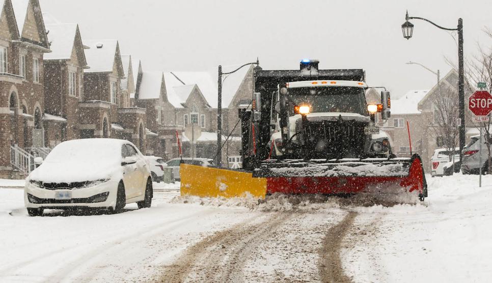 Snow plow on Lincoln road