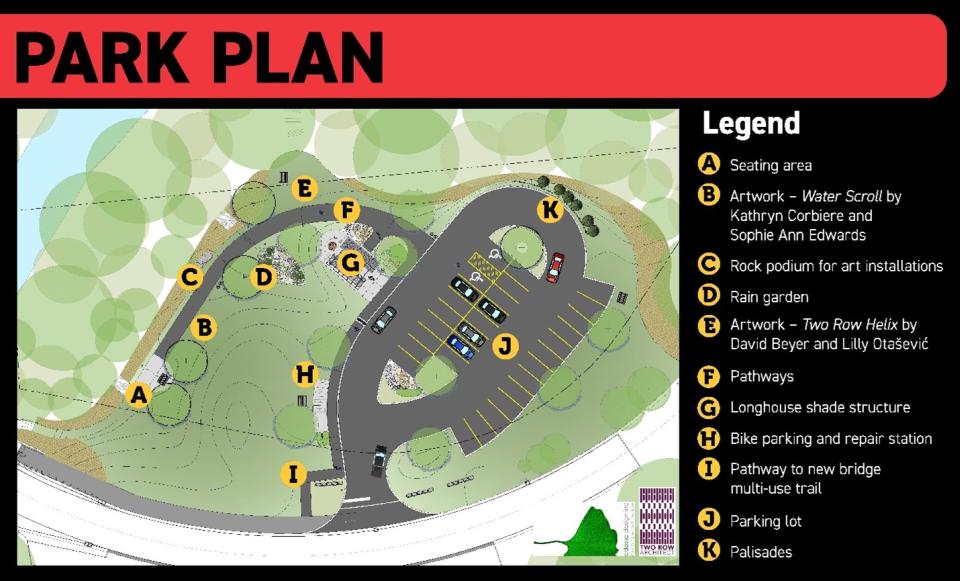 Shoaríshon Park Plan with Map and legend of park features
