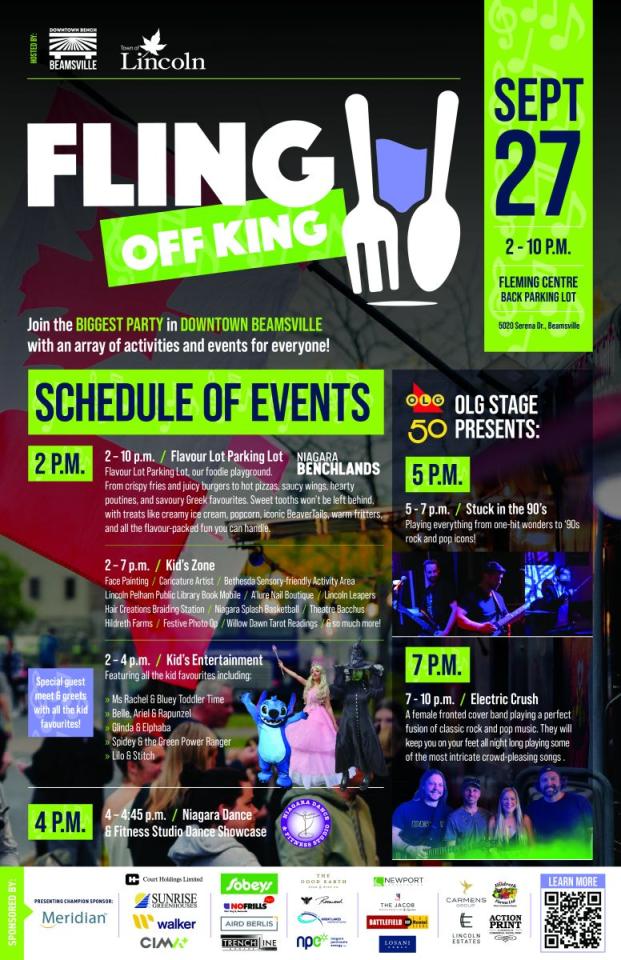 Poster with schedule of events.