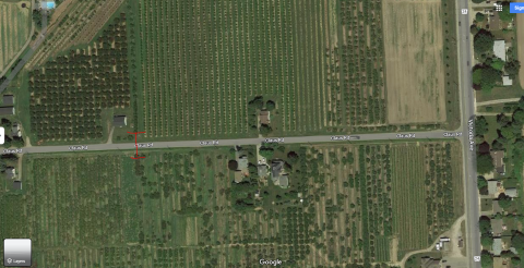Claus Road at Victoria Ave Satellite Image