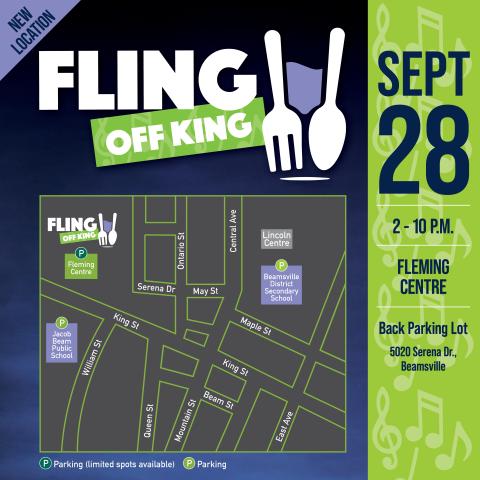 Fling Off King Location and Parking Map