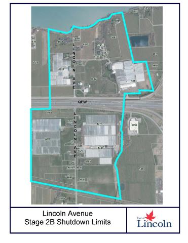 Lincoln Avenue temporary closure map area