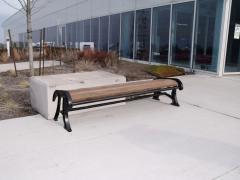 Backless Bench on concrete